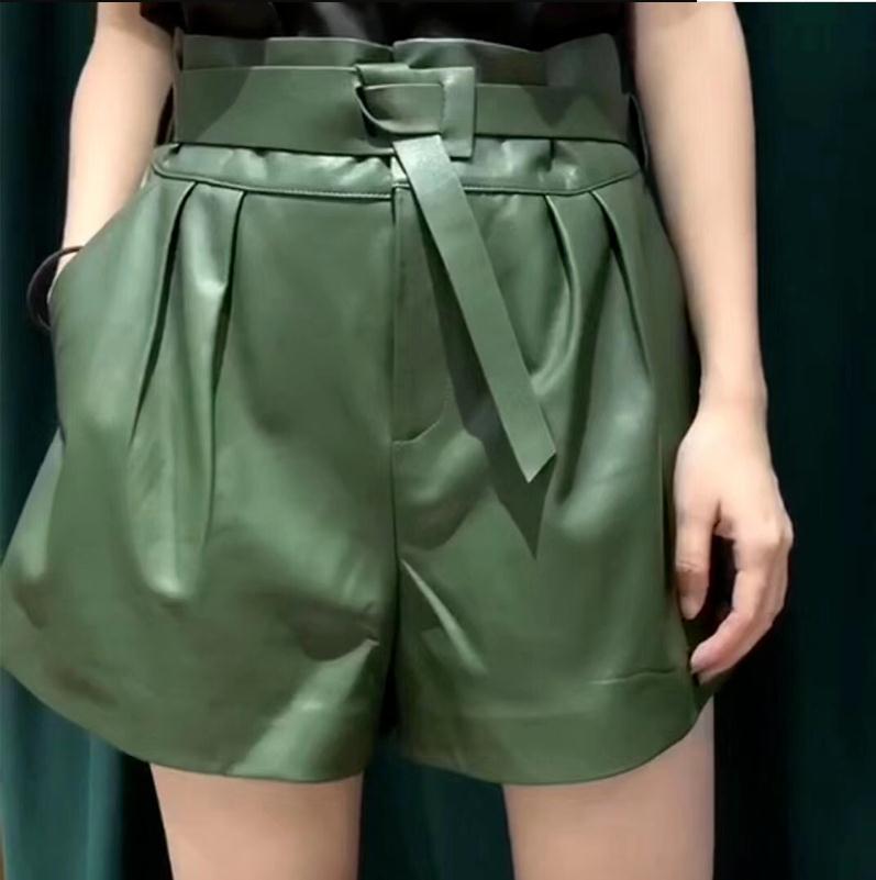 Pauline | Trendy Frauen Harajuku Leder Shorts