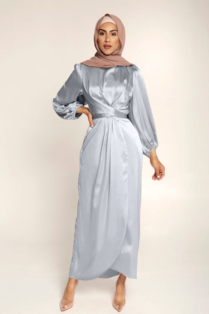 Pauline | Luxuriöses Feminines Tunika-Satin-Kleid