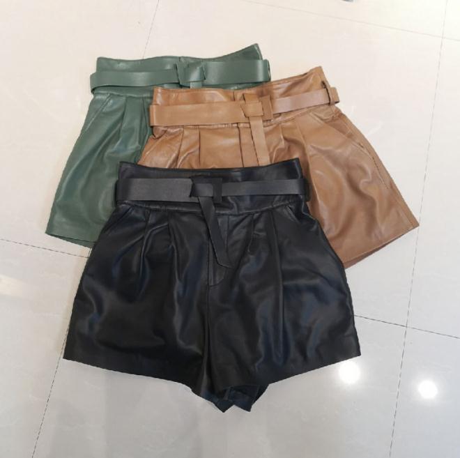 Pauline | Trendy Frauen Harajuku Leder Shorts