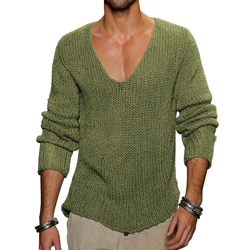 Pauline | Herren Pullover Mit V Ausschnitt Und Strickmuster