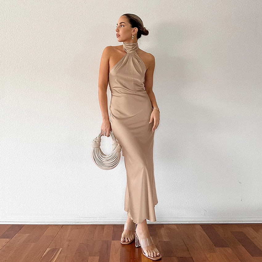 Pauline | Neue Französisch Halter ärmelloses Abendkleid für Frauen