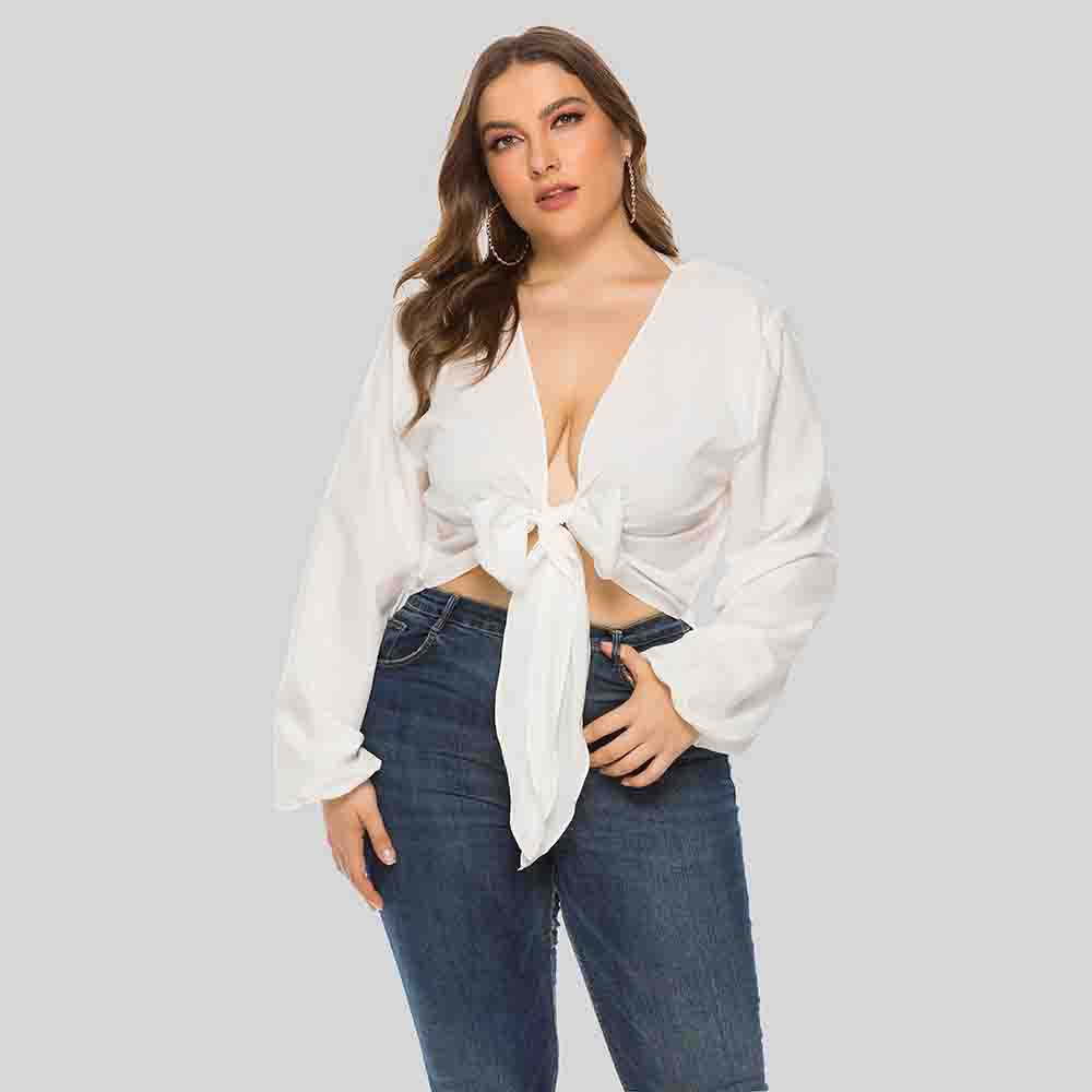 Pauline | Trendy Damen Fliege Tube Top Bluse