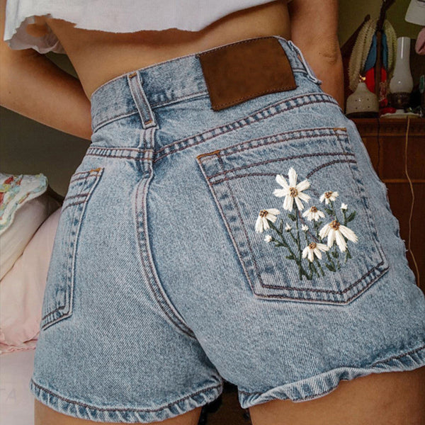 Pauline | Relaxed Women's Hohe Taille Mode Denim Shorts