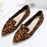 Pauline |  Leopard Spitze Zehen Loafers