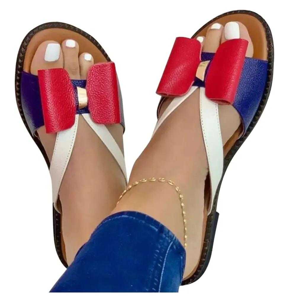 Pauline | Modern Niedlich Frauen Schmetterling-Knoten Casual Slip On Sandalen