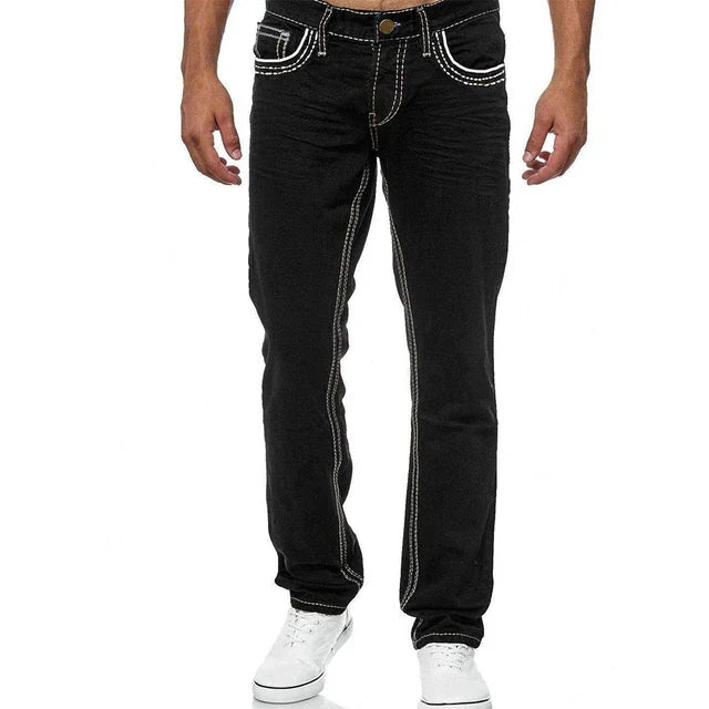 Nick | Einfarbige stretch gerade jeans herren