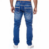 Nick | Einfarbige stretch gerade jeans herren