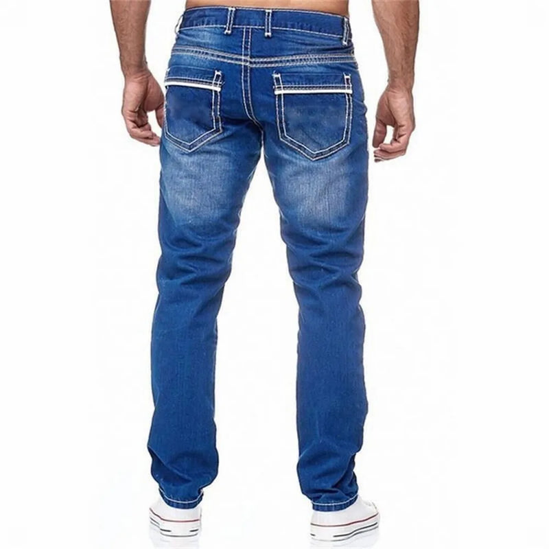 Nick | Einfarbige stretch gerade jeans herren