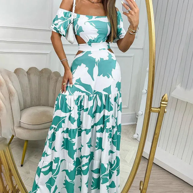 Pauline | Elegantes langes Sommerkleid chic fit Mode