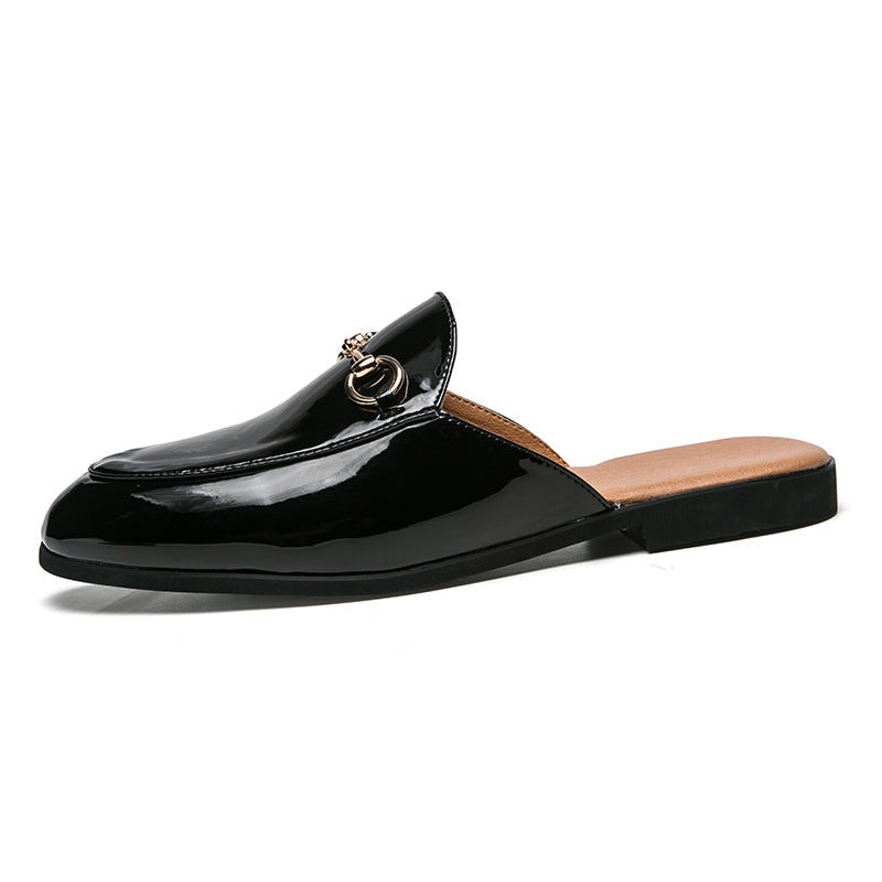 Pauline | Ergonomische Sommer Herren Helles Leder Semi-Slipper Sandalen