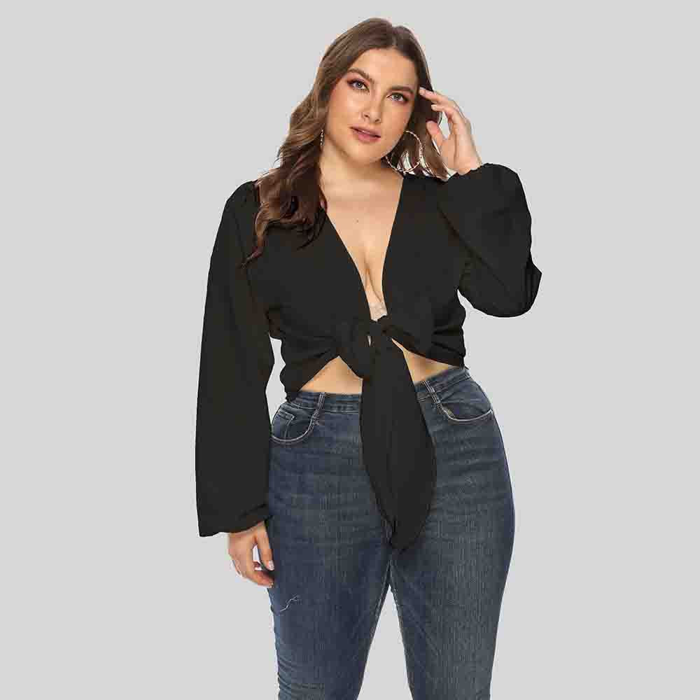 Pauline | Trendy Damen Fliege Tube Top Bluse